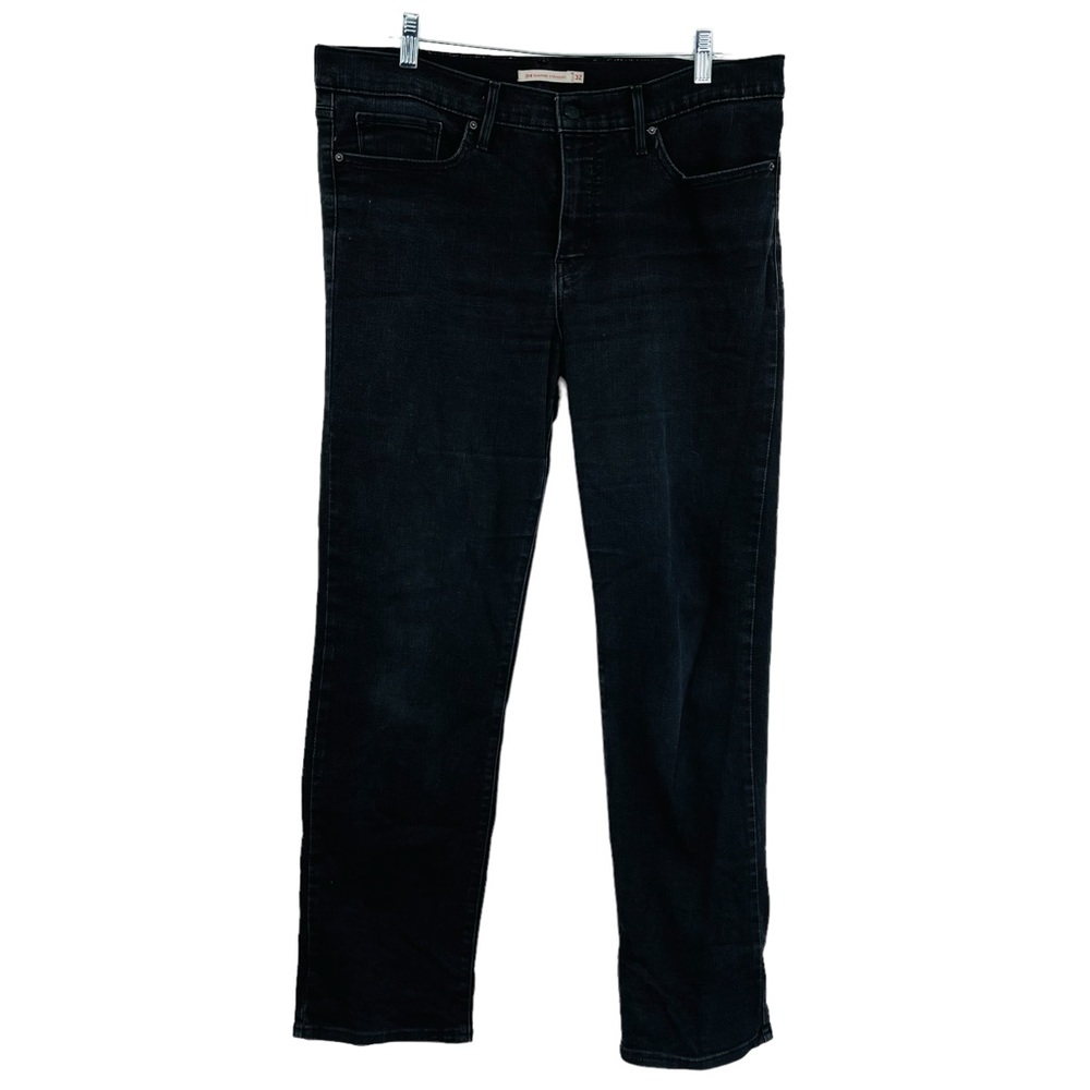 Levi's 314 shaping straight jeans mid rise black women's size 32